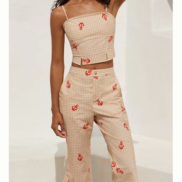 Anthropologie Pants - Anthropologie nautical Sailor Summer Set ~ tank top and cropped pants